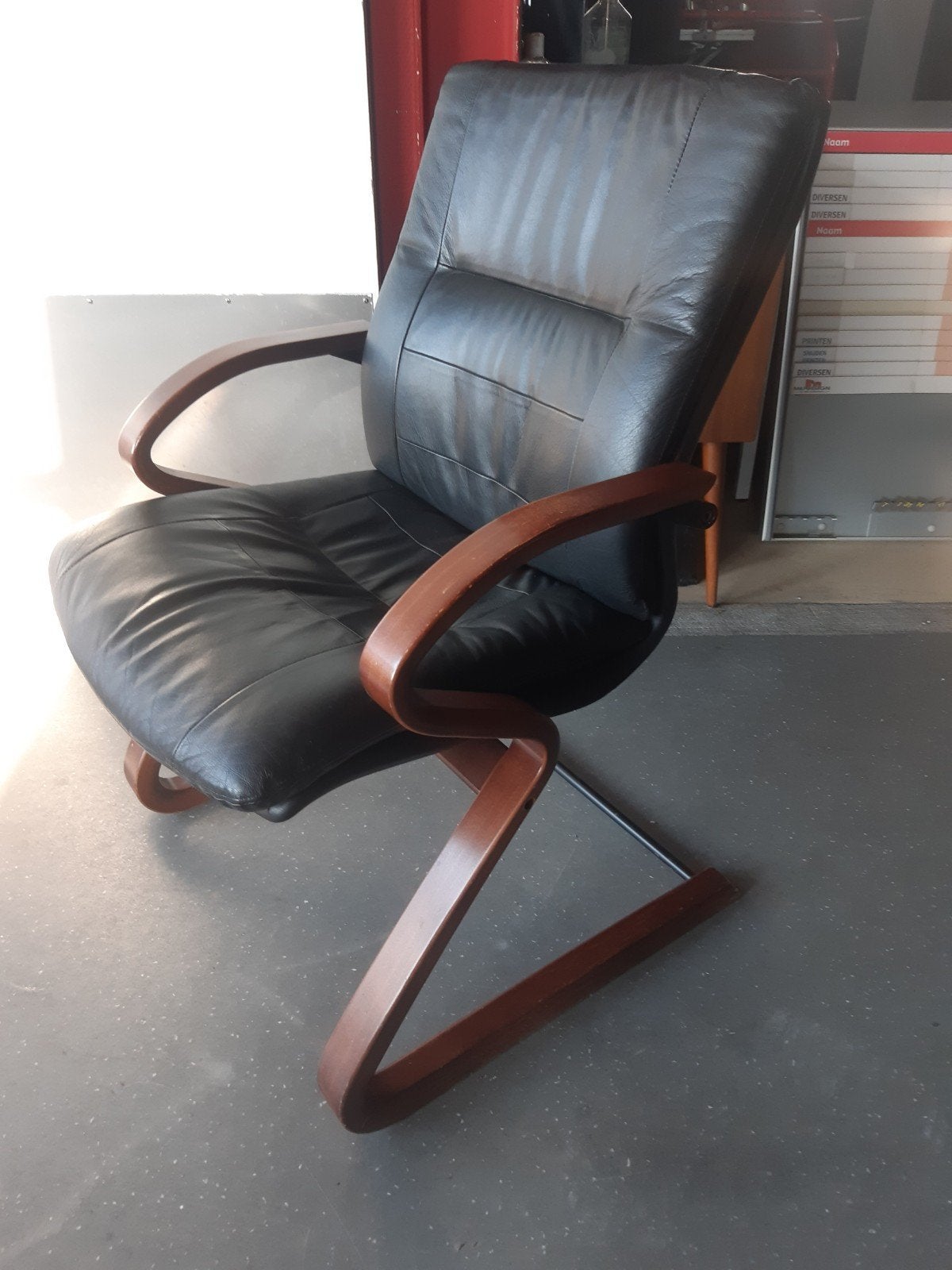 Fauteuil kantoorstoel vintage jaren 60, Ophalen, Info@tommysmit.nl, Gebruikt, 75 tot 100 cm
