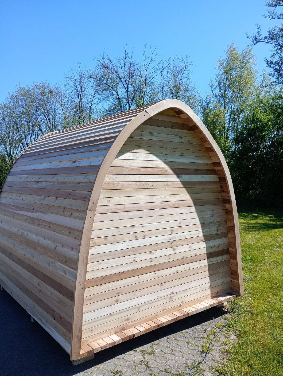 Podsauna red cedar met designdak, Ophalen, Fins of Traditioneel, Wellnessandgarden, Nieuw