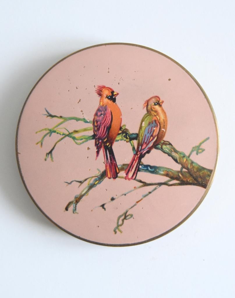 Stratton poederdoos met kardinaal vogeltjes in goede staat, Ophalen of Verzenden