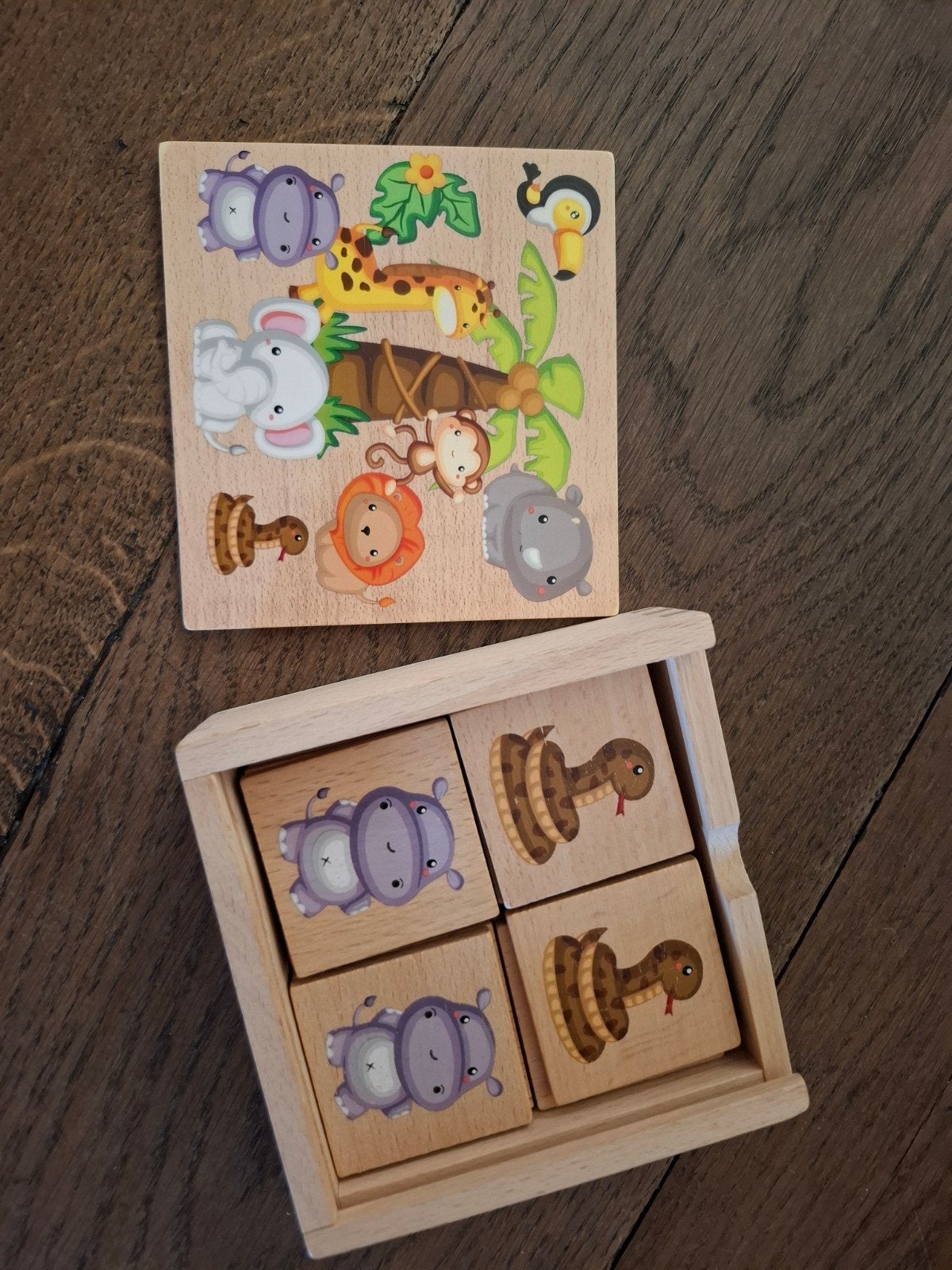 Houten puzzels en speelgoed pakket (7x), Ophalen of Verzenden
