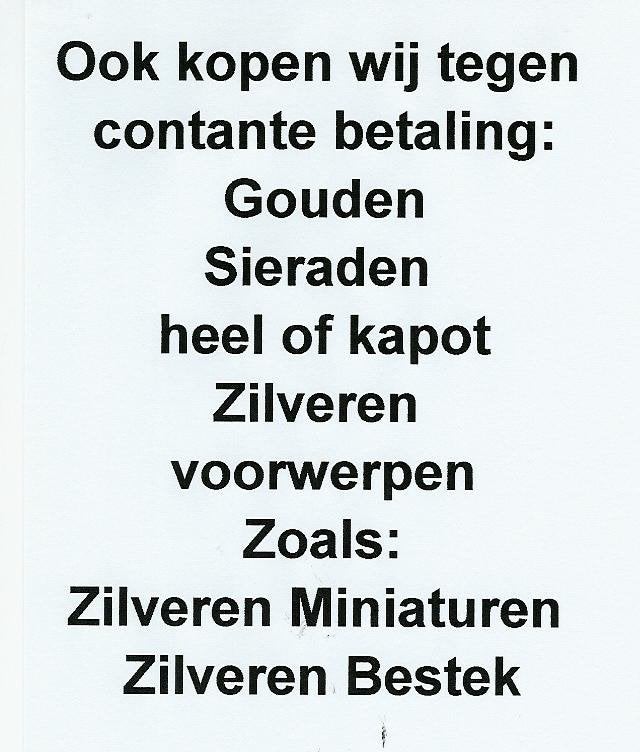 6 dagen per week verkoop-,inkoop gouden en zilveren sieraden, Sieraden, Tassen en Uiterlijk, Ophalen of Verzenden, Goud, Ketting