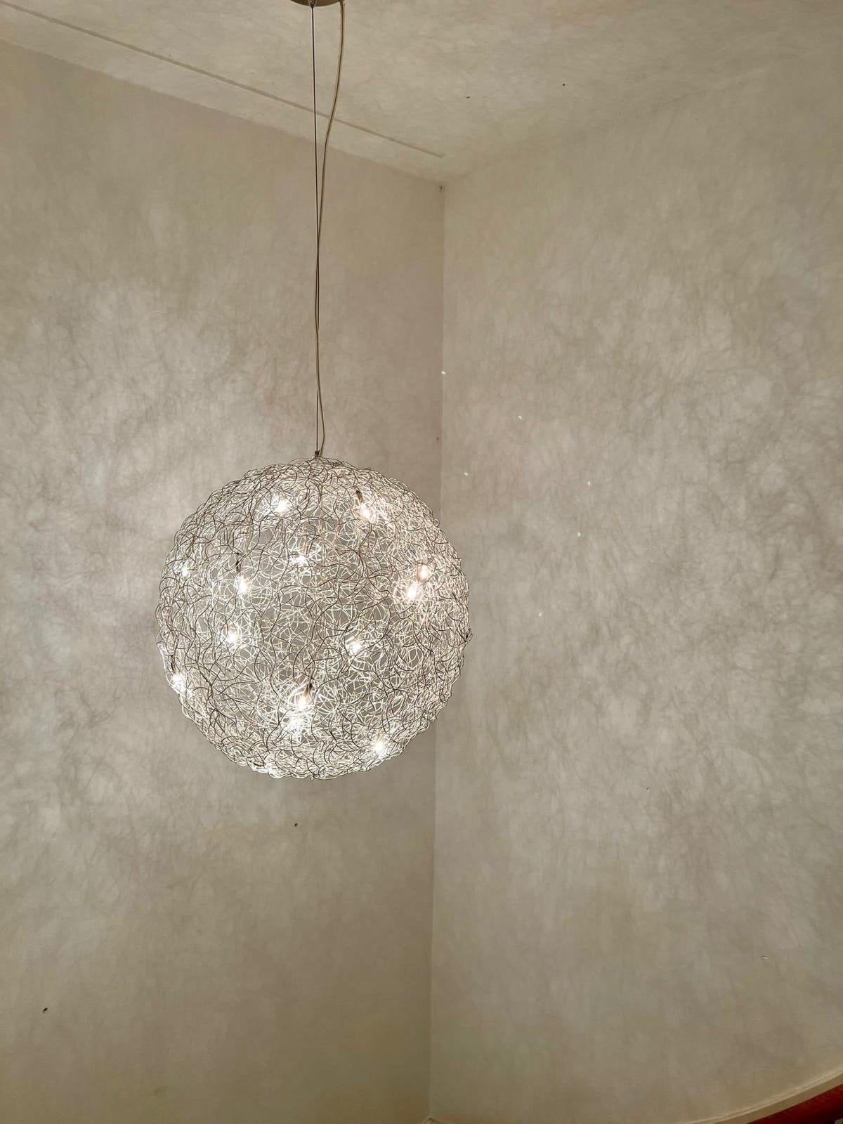 Moderne draadbol hanglamp - sfeervolle verlichting, Ophalen, Zo goed als nieuw, Metaal, E27 (groot)