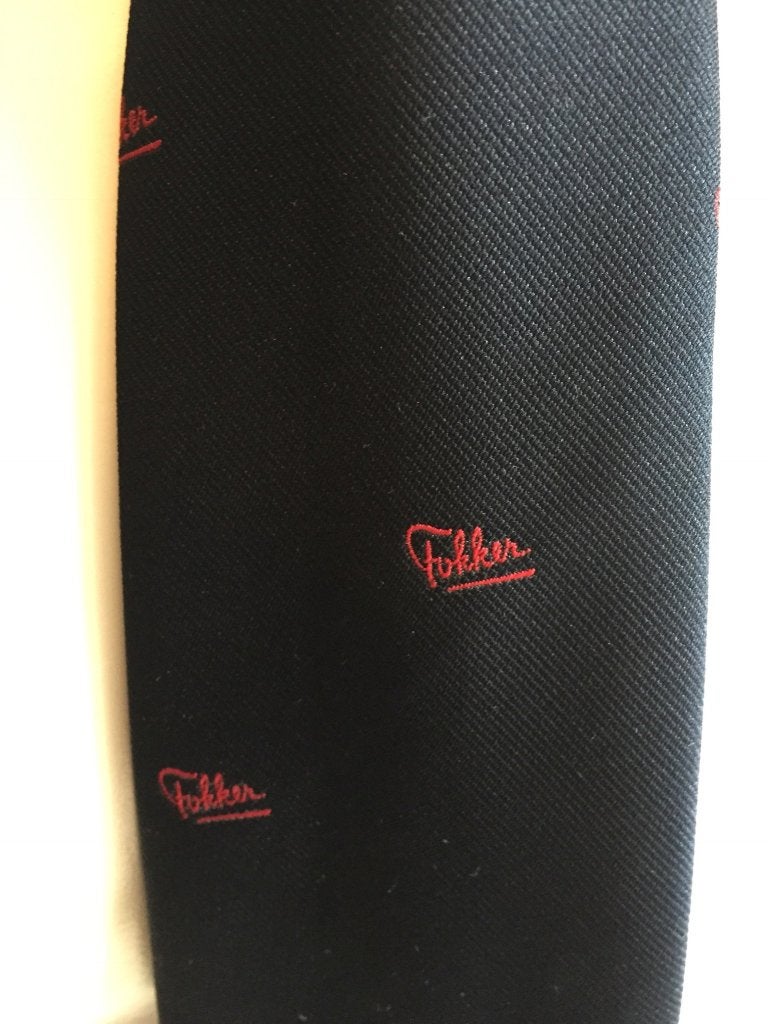 Fokker stropdas, blauw met Fokker logo. (2B23), Kleding | Heren, Tweedehands verkoop, Tweedehands verkoop, Blauw, Ophalen of Verzenden