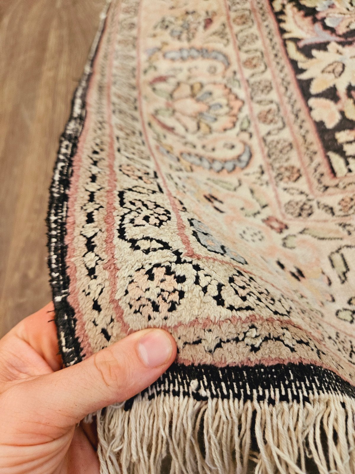 Perzisch Handgeknoopt Kashmir Tapijt. Prachtige kleuren!, 100 tot 150 cm, 200 cm of meer, Ophalen of Verzenden, Zo goed als nieuw