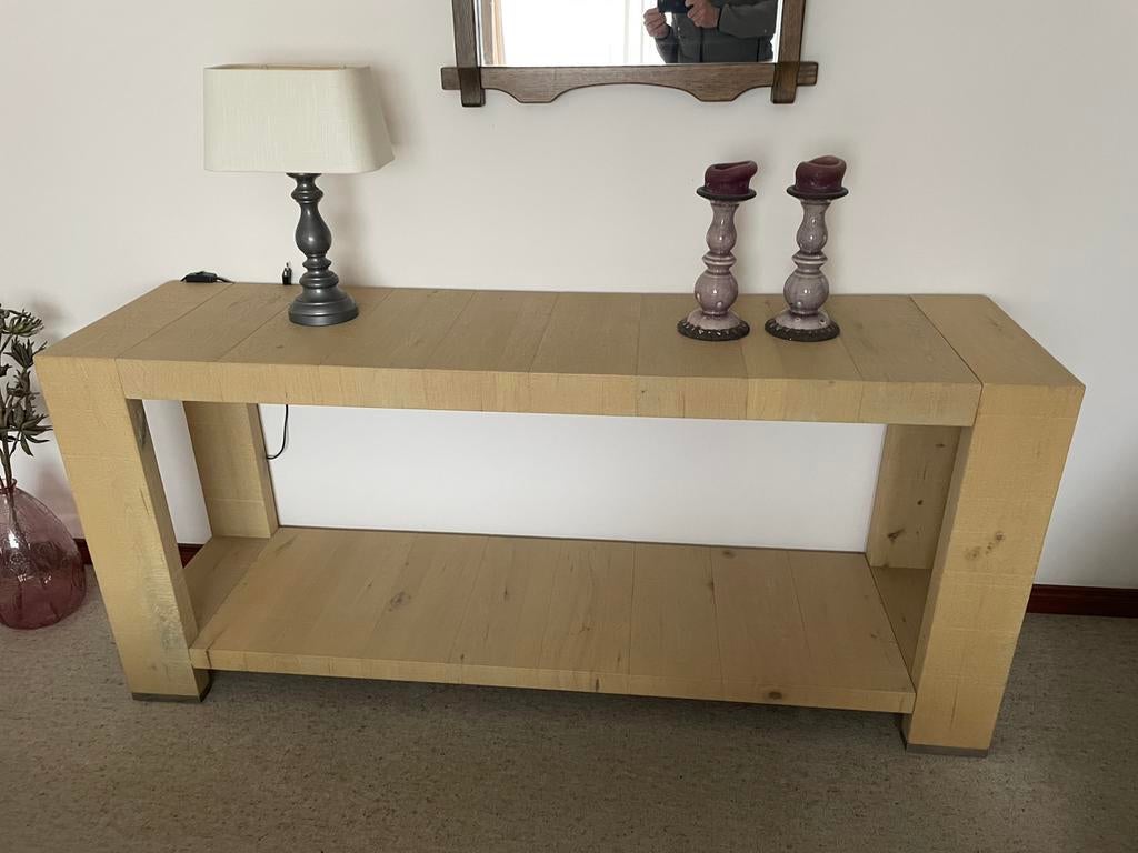 Landelijke sidetable / bijzettafel, Ophalen, 75 cm of meer, 60 cm of meer, Rechthoekig