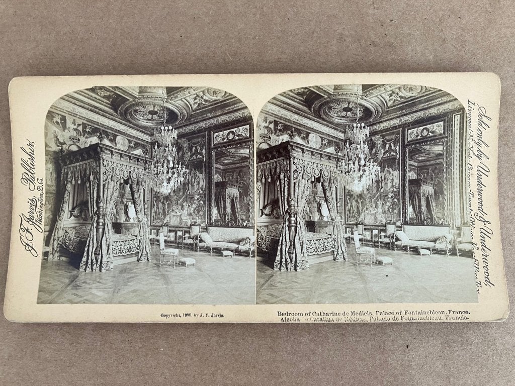 Foto Stereokaart "Bedroom of Catharine de Medicis", Gebruikt, Verzenden, Foto, Gebouw