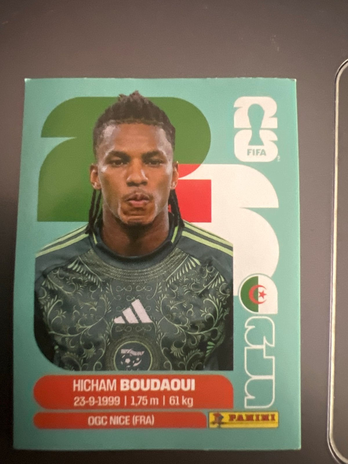 Panini wk 2026 Hicham Boudaoui OGC Nice Spelerskaart, Verzenden, Nieuw, Buitenlandse clubs, Spelerskaart