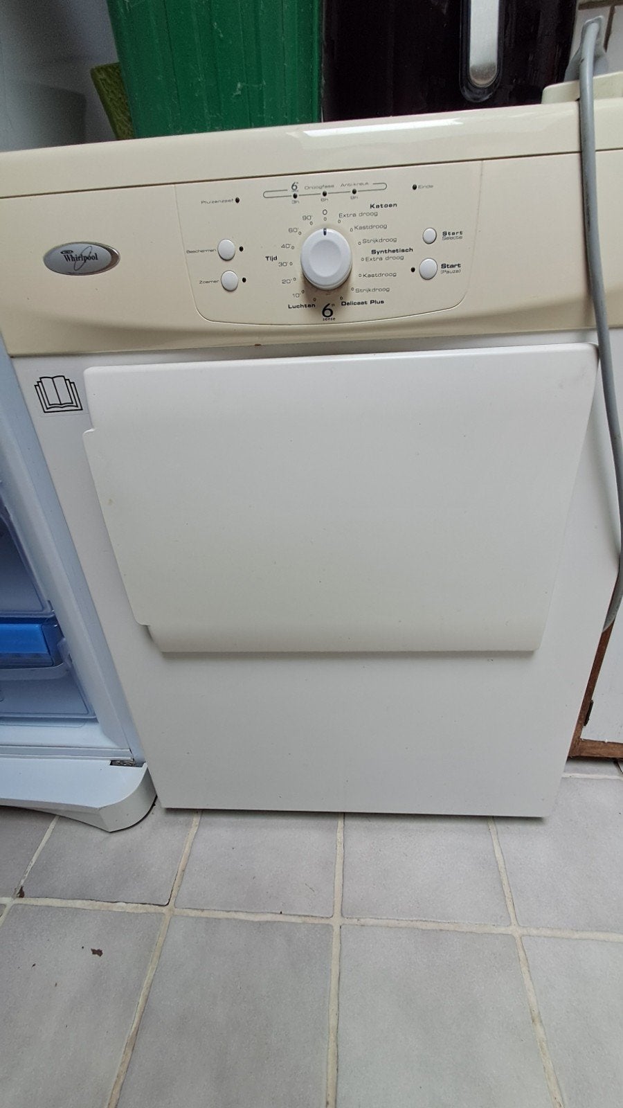 droger, Ophalen, Gebruikt, Luchtafvoer, 85 tot 90 cm