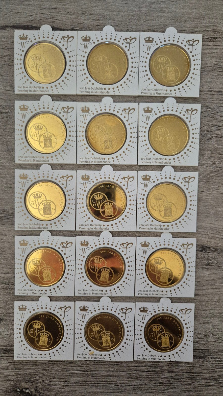 13x 200 Jaar Dubbeltje Penning 2018, Verzenden, Nederland, Munten