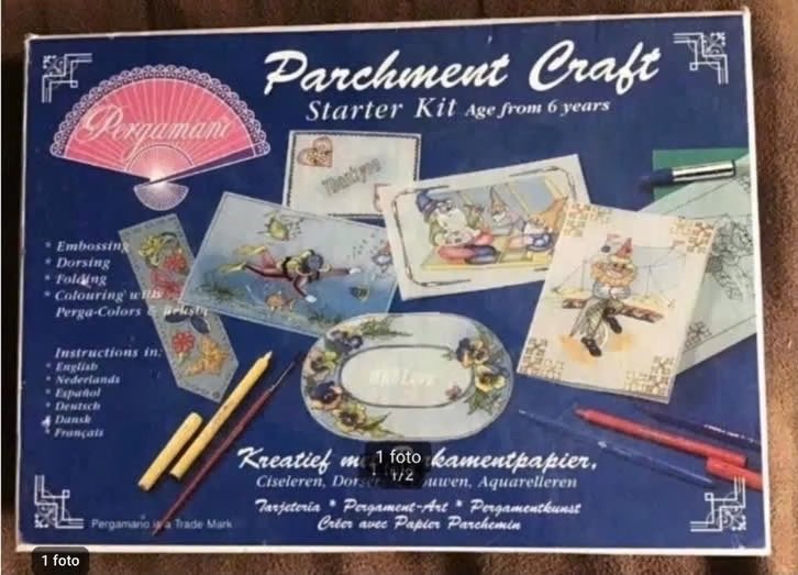 Kreatief met perkamentpapier., Hobby en Vrije tijd, Ophalen of Verzenden, Gebruikt, Papier of Karton, Knutselset