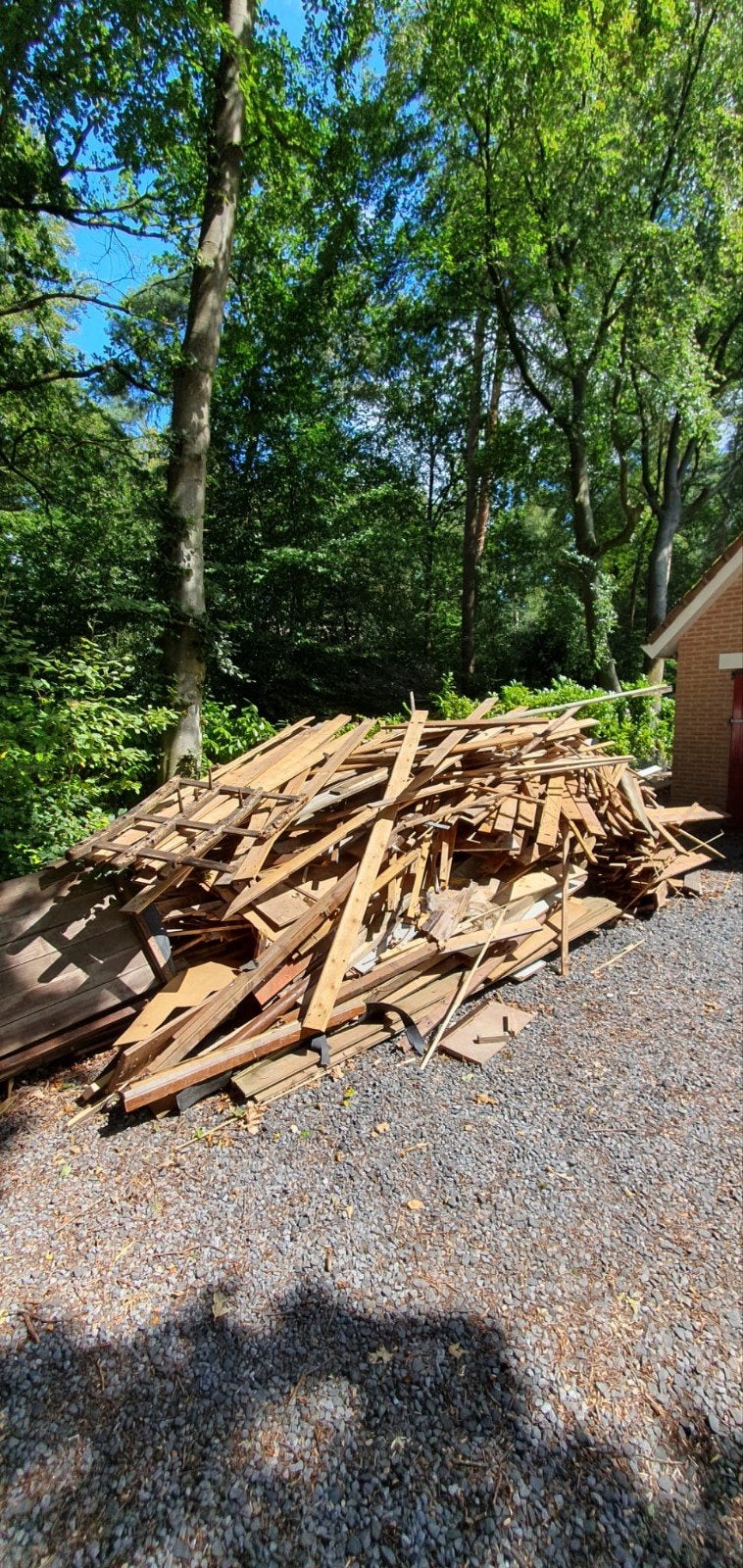 Gratis brandhout, sloophout, Tuin en Terras, Haardhout, 6 m³ of meer, Ophalen, Overige houtsoorten, Blokken