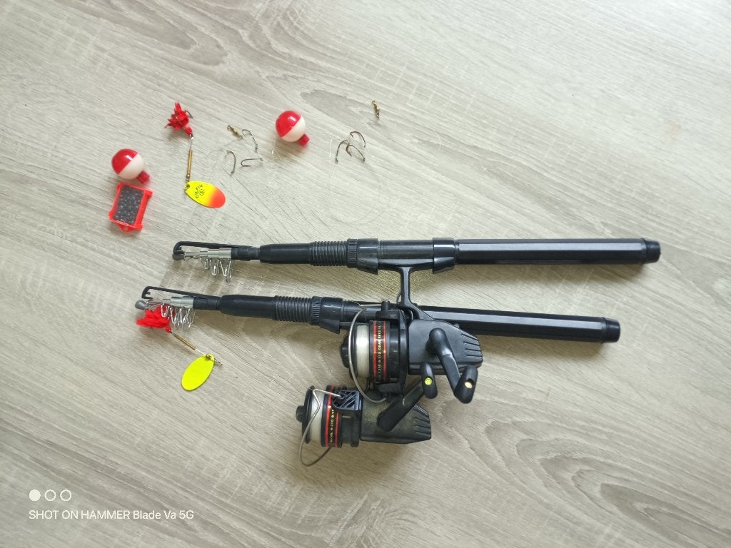 2 Vishengels en accessoires, Ophalen of Verzenden, Zo goed als nieuw, Werphengel