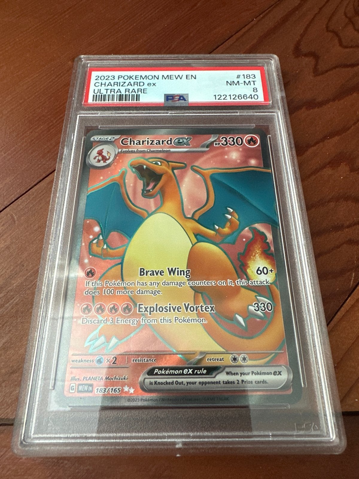 Pokémon Charizard ex 183/165 PSA 8 Ultra Rare, Hobby en Vrije tijd, Verzamelkaartspellen | Pokémon, Ophalen of Verzenden, Zo goed als nieuw