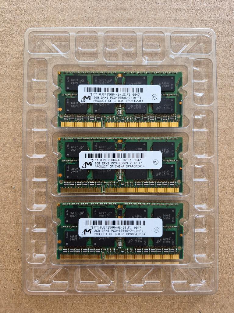 Apple Memory – Mac compatible 2GB 2RX8 PC3-8500S-7-10-F1, Ophalen of Verzenden, Zo goed als nieuw, Onbekend