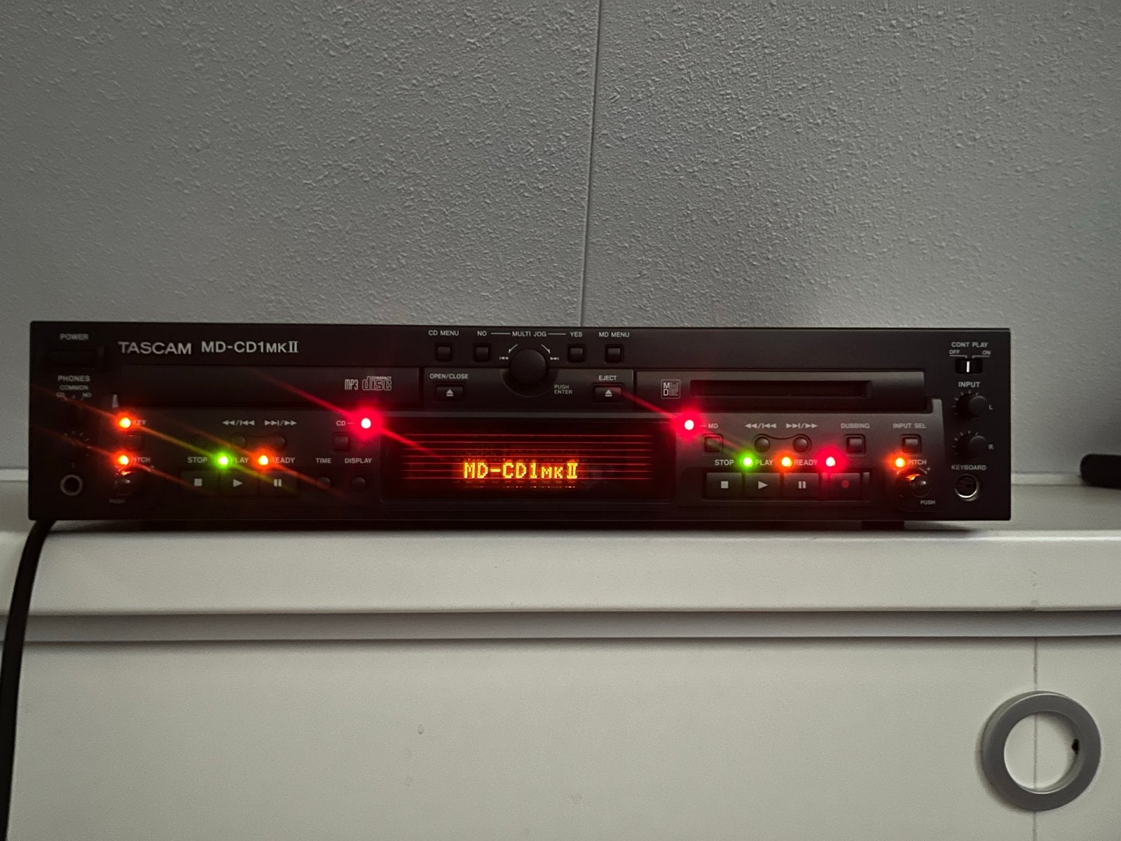 TASCAM MD-CD1MKII CD/MD-speler - Professionele Audio, Ophalen of Verzenden, Zo goed als nieuw, Overige merken