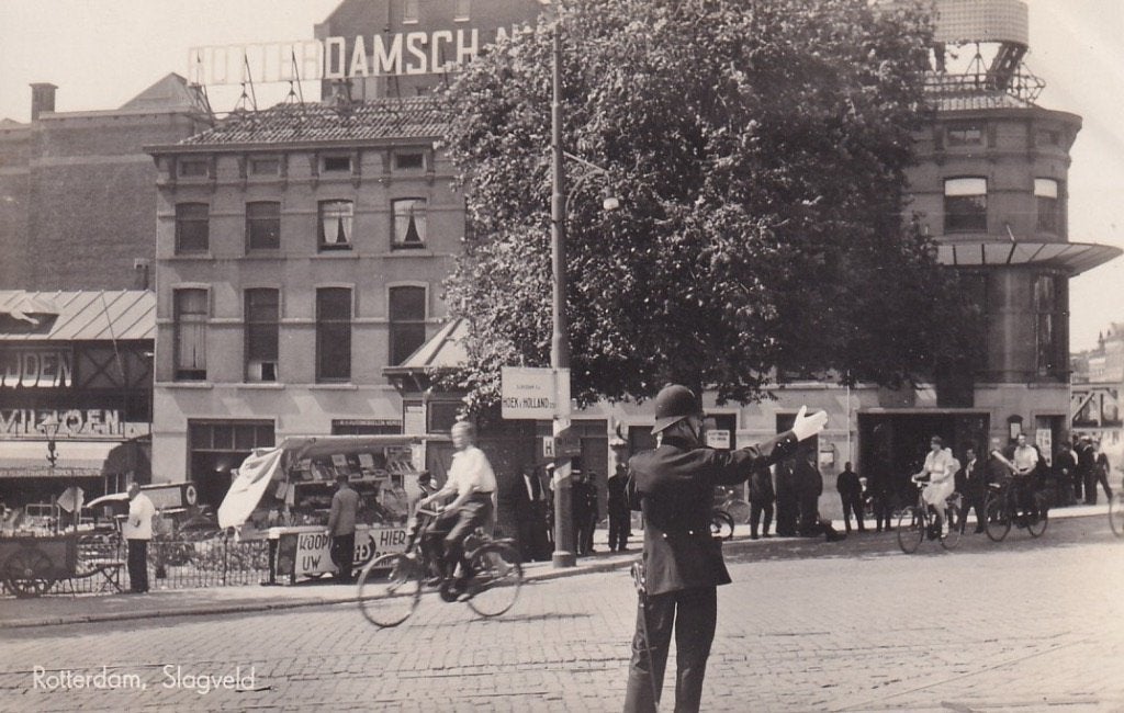 757F Rotterdam Slagveld Rotterdamsch Nieuwsblad, IJs + fruit, Ophalen of Verzenden, 1920 tot 1940, Ongelopen, Zuid-Holland