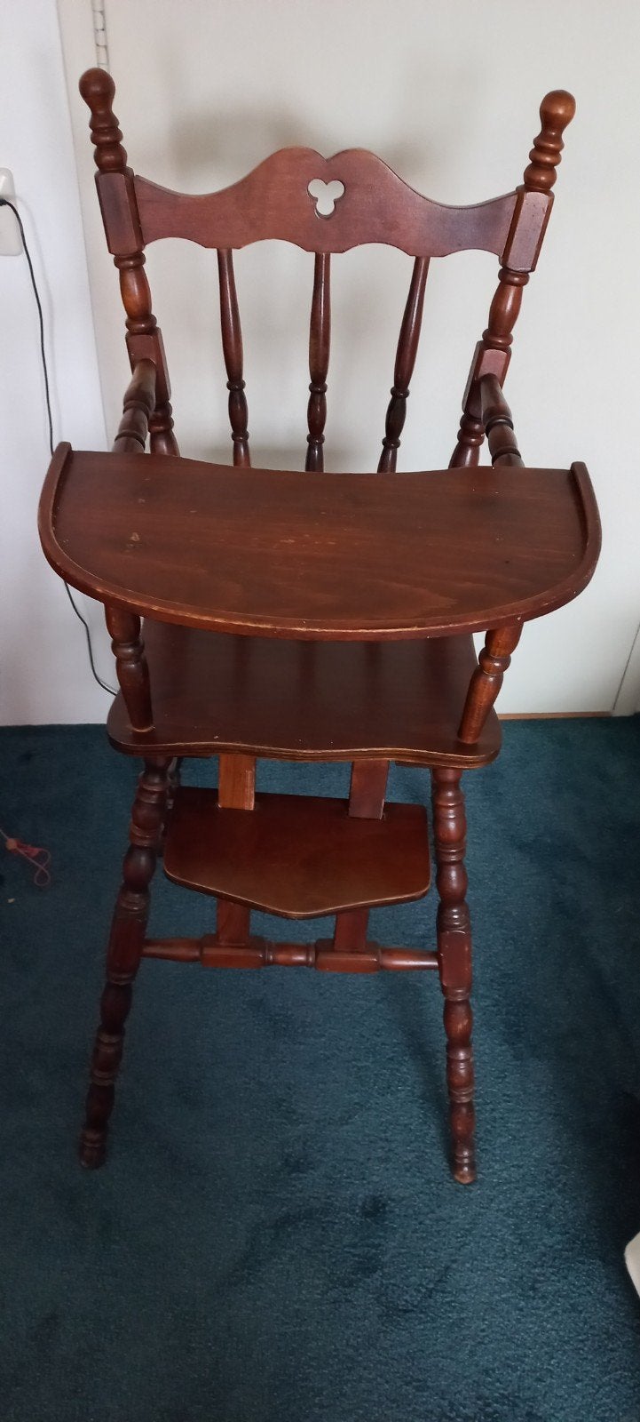 Vintage houten kinderstoel met stoelverkleiner, Ophalen, Gebruikt, Overige typen, Stoelverkleiner