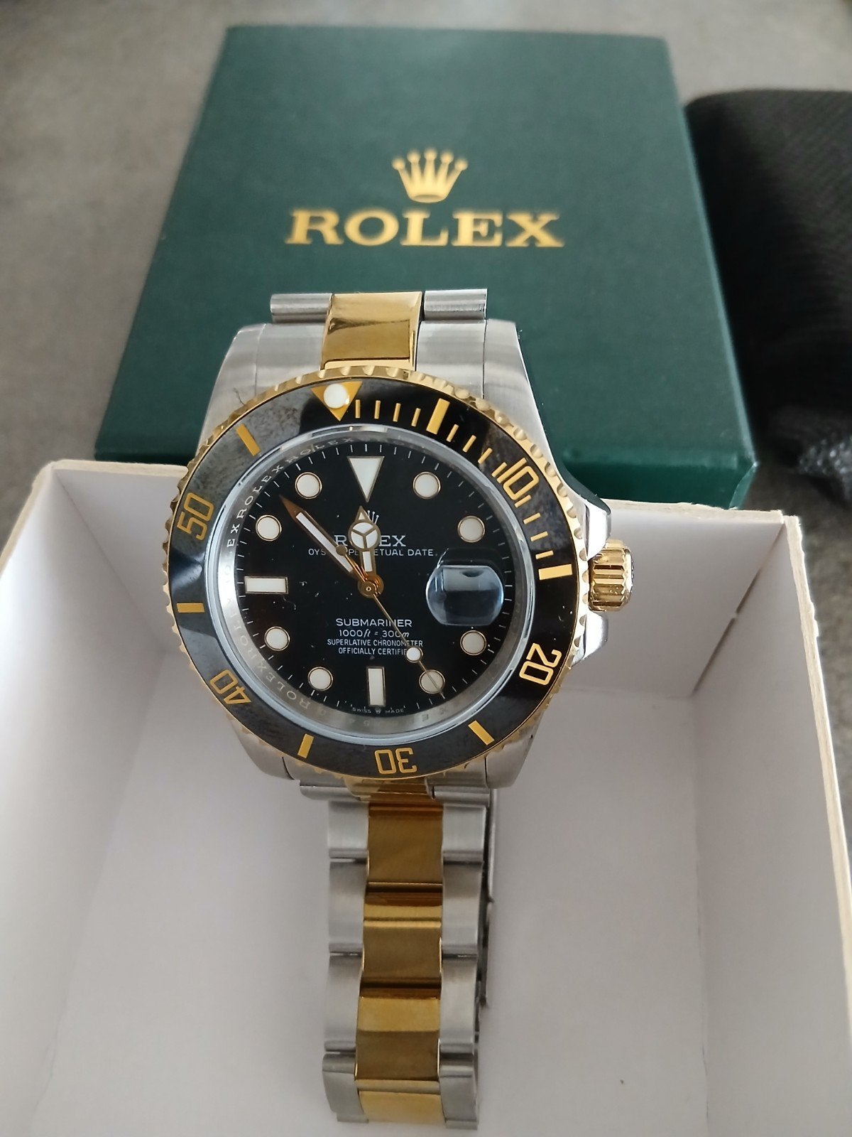 Rolex Submariner Polshorloge - Staal en Goud, Staal, Polshorloge, Ophalen of Verzenden, Zo goed als nieuw