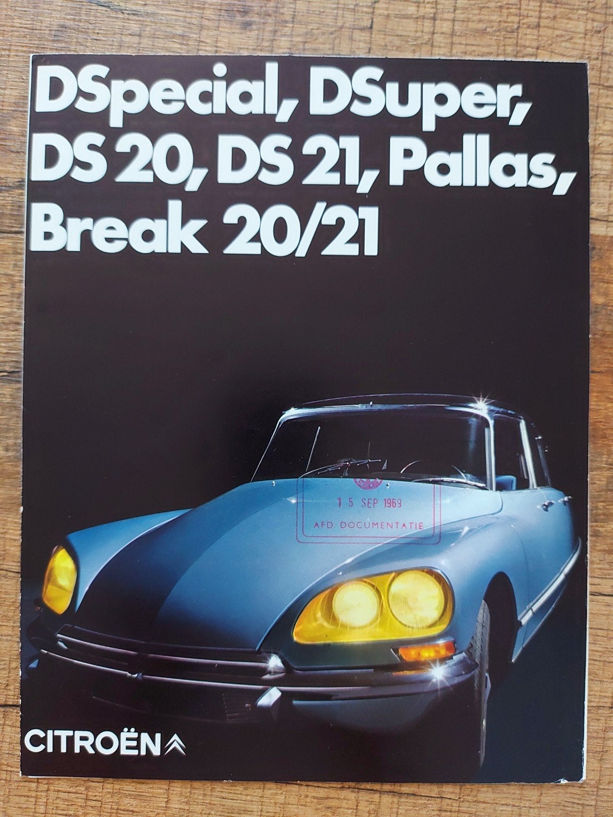 1969 Citroën DS Duitstalige folder, Ophalen of Verzenden, Zo goed als nieuw, Citroën