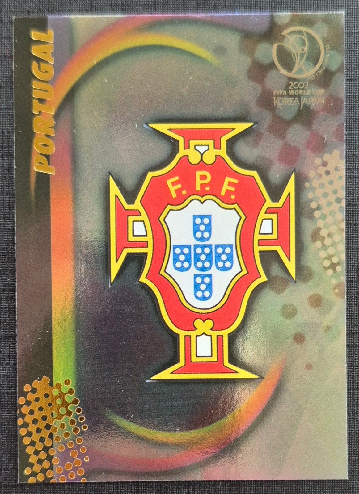 Panini embleem Portugese voetbalbond - WK 2002, Ophalen of Verzenden, Zo goed als nieuw, Plaatje