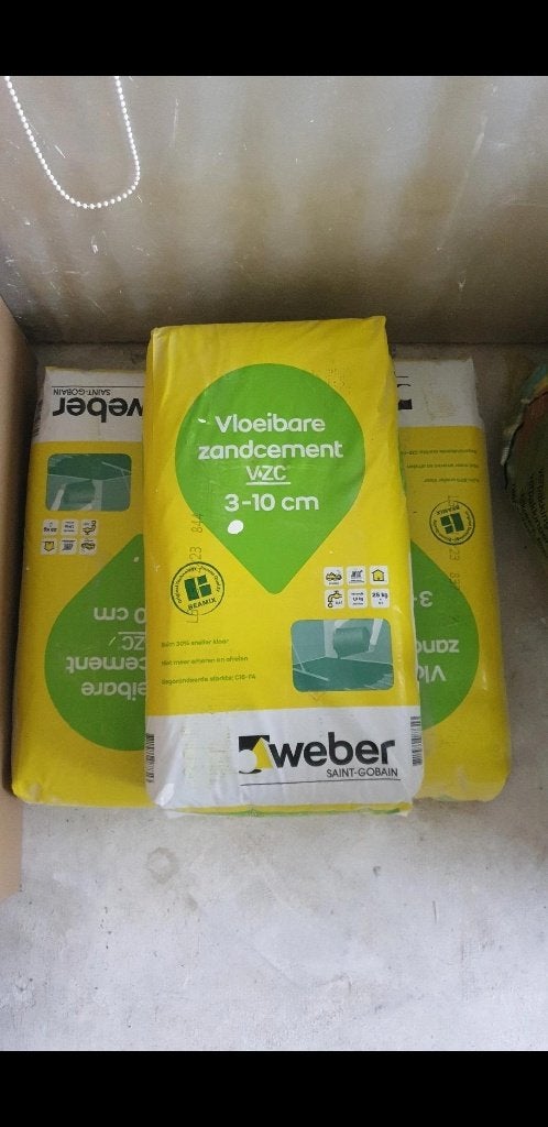 Weber vloeibaar zandcement 16x (vzc), Ophalen, 30 cm of meer, Steen of Klei, Overige typen
