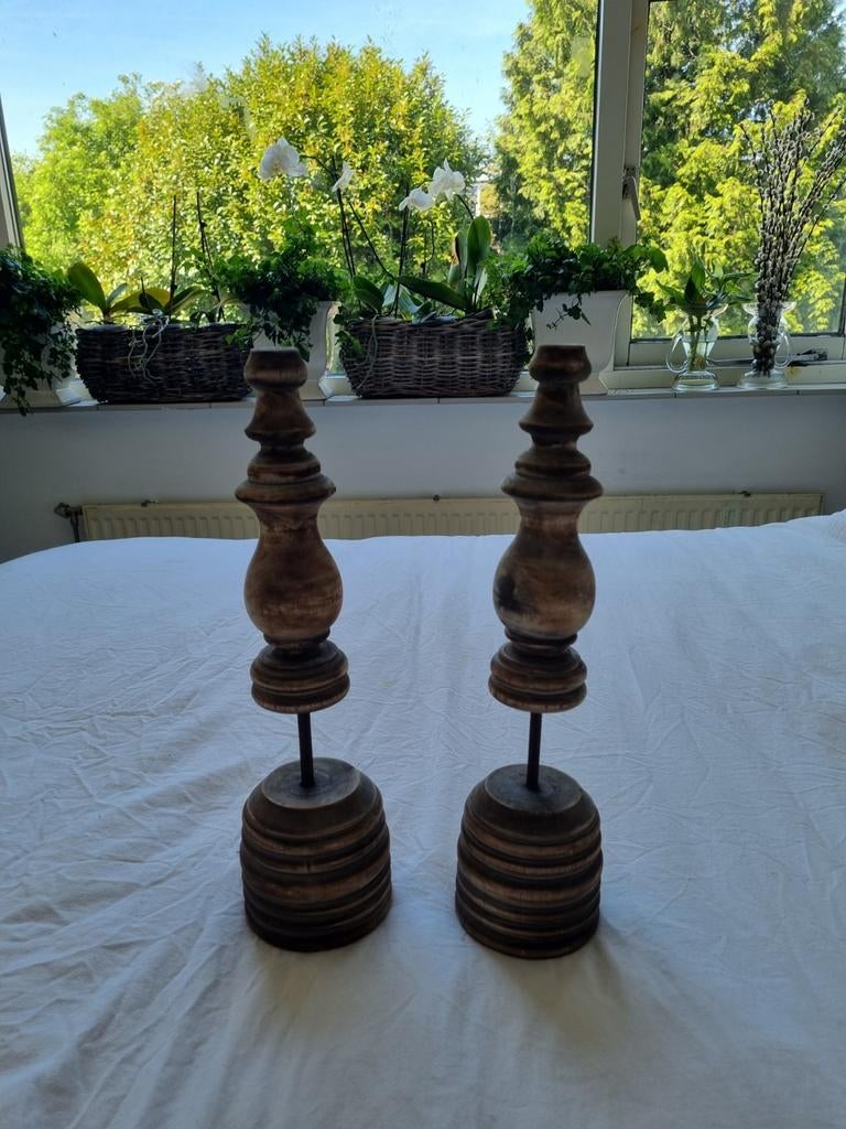 Pinakels ornameneten hout groot, Ophalen of Verzenden, Hout, Minder dan 25 cm