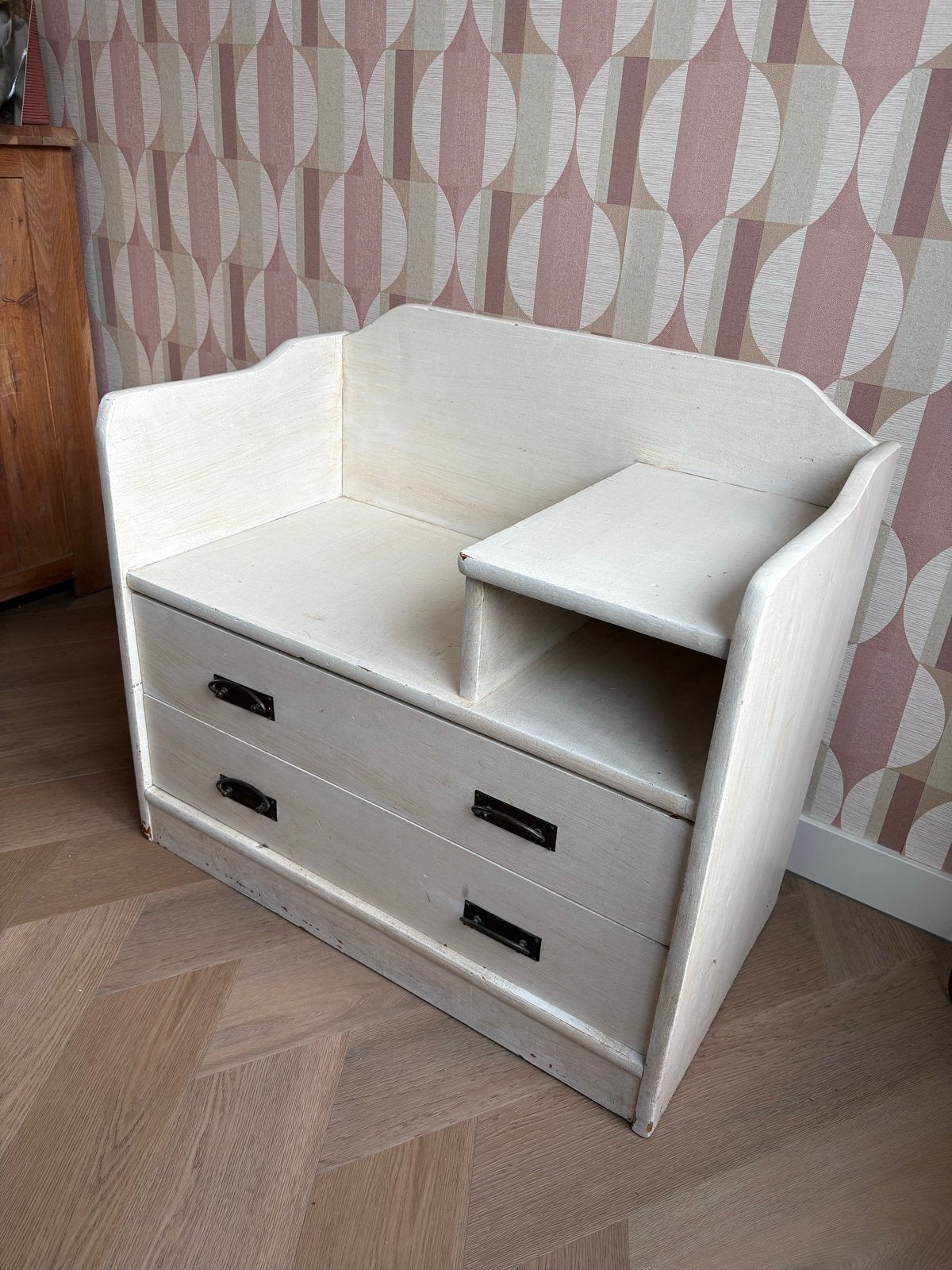 Vintage houten commode/kastje met lades, Ophalen