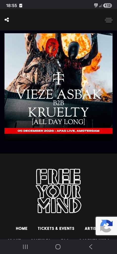 Vieze asbak b2b kruelty free your mind FYM tickets, Drie personen of meer