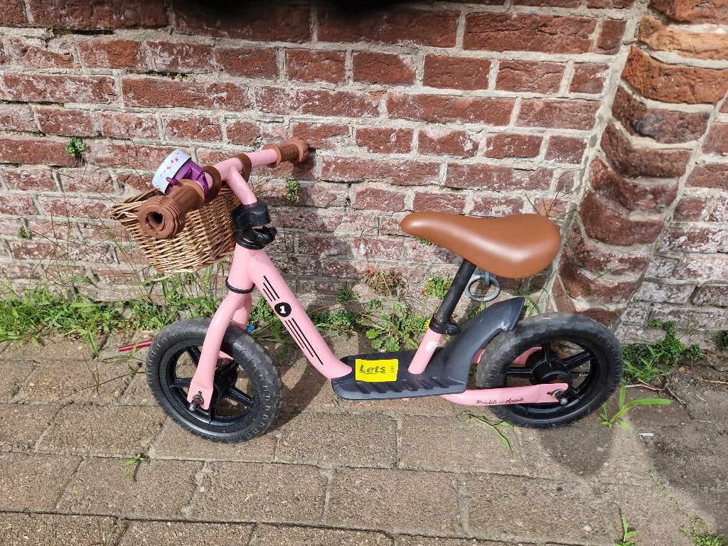 Leuk roze loopfiets, Bandits & Angels!, Ophalen, Zo goed als nieuw, Loopfiets