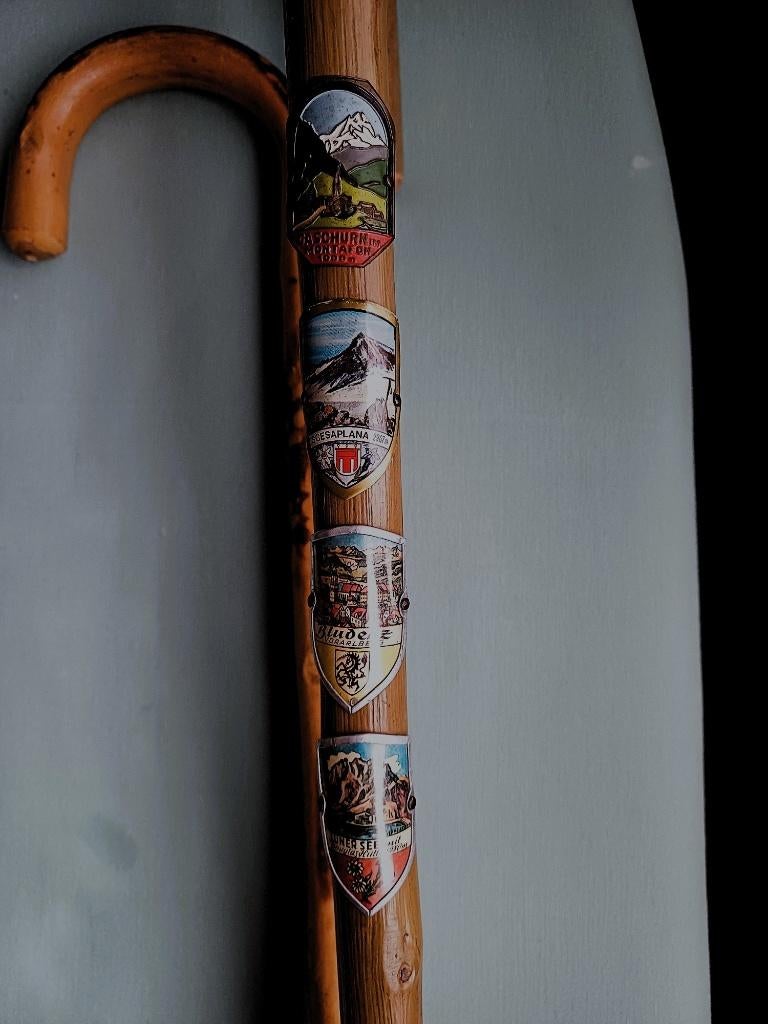 Wandelbergstokken (3x) met 40 schildjes, Ophalen of Verzenden