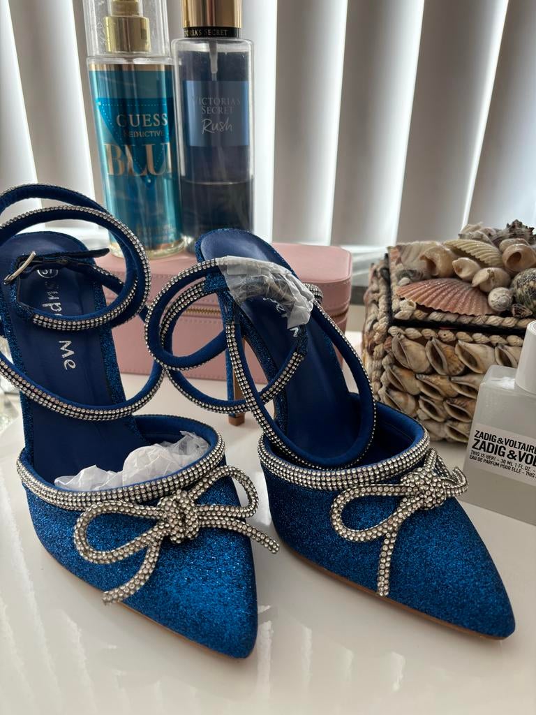 Prachtige nieuwe glitter hakken, maat 37, Kleding | Dames, Schoenen, Ophalen of Verzenden, Nieuw, Blauw, Pumps