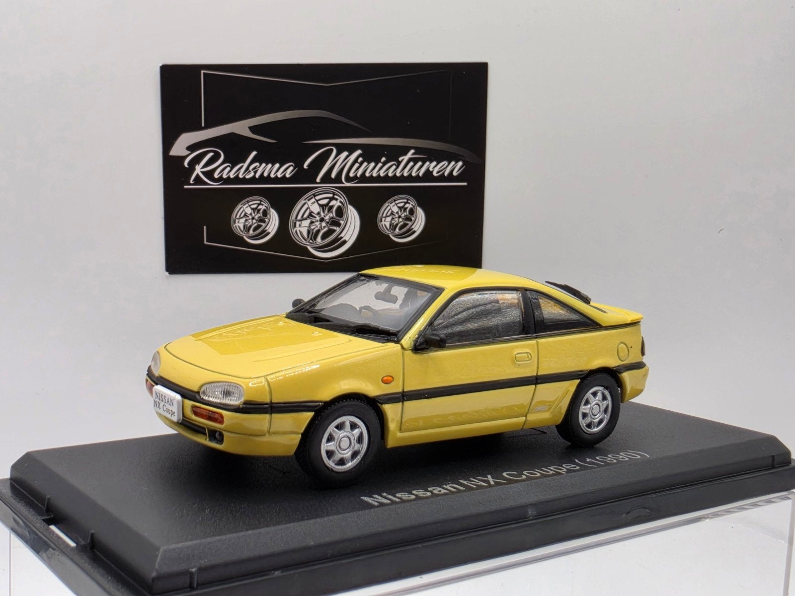 Nissan 100NX Coupe - Geel - 1:43 Norev Japan, Norev Japan Collection, Auto, Nieuw, Norev