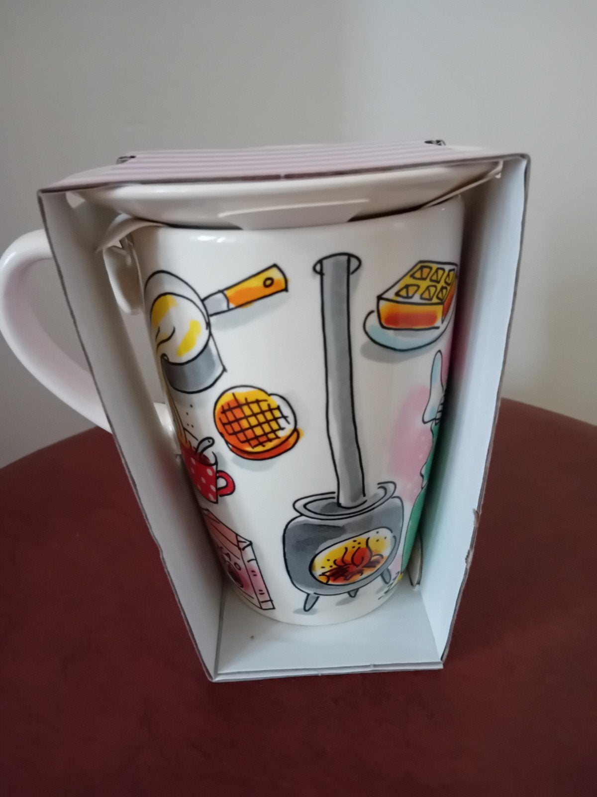 Blond Amsterdam Hot Chocolate Set XL Beker en Schotel, Keramiek, Nieuw, Ophalen of Verzenden, Kop(pen) en/of Schotel(s)