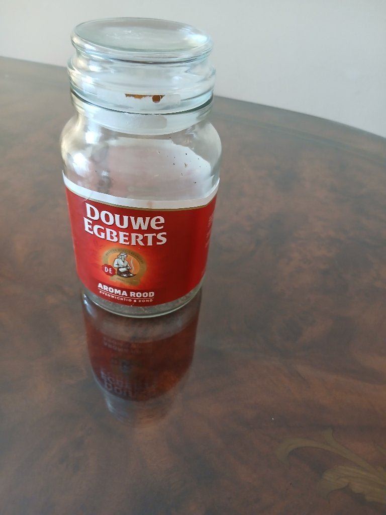 mooie lege douwe egberts pot, Ophalen of Verzenden, Zo goed als nieuw, Overige stijlen, Overige typen