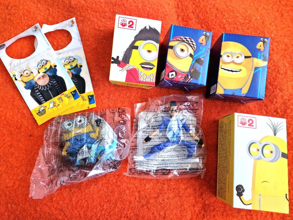 Mc Donalds Happy meal 6 minions speeltjes & Minions Chiquita, Ophalen of Verzenden, Nieuw, Actiefiguur of Pop