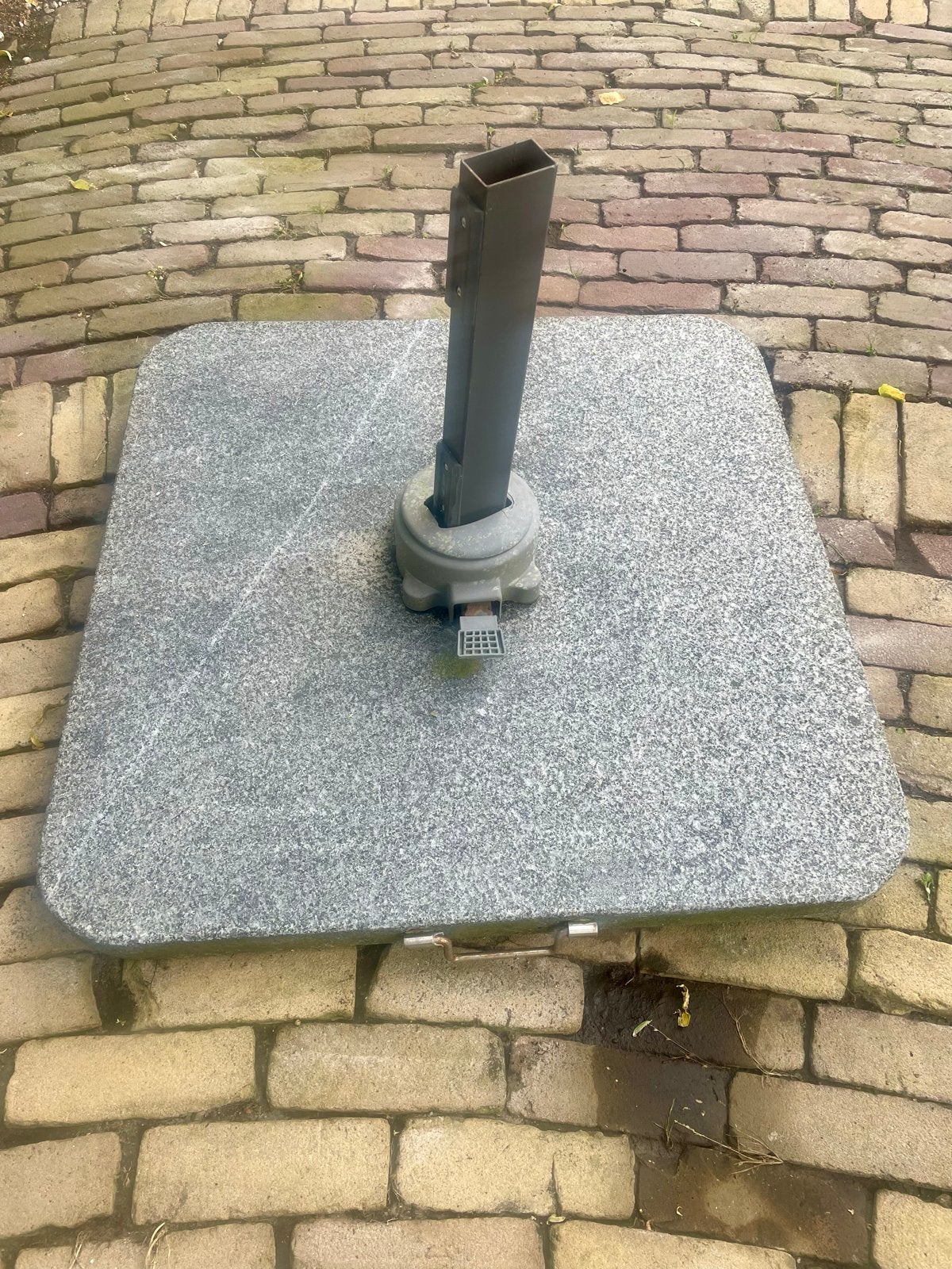 Parasolvoet van graniet 80x80 - Zware en stevige voet, Ophalen, Gebruikt, Minder dan 1 meter, Parasolvoet
