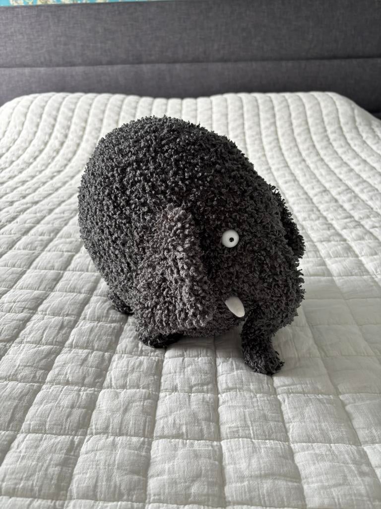 Olli olifant mascotte knuffel grijs, Overige karakters, Grijs, Ophalen of Verzenden, Zo goed als nieuw
