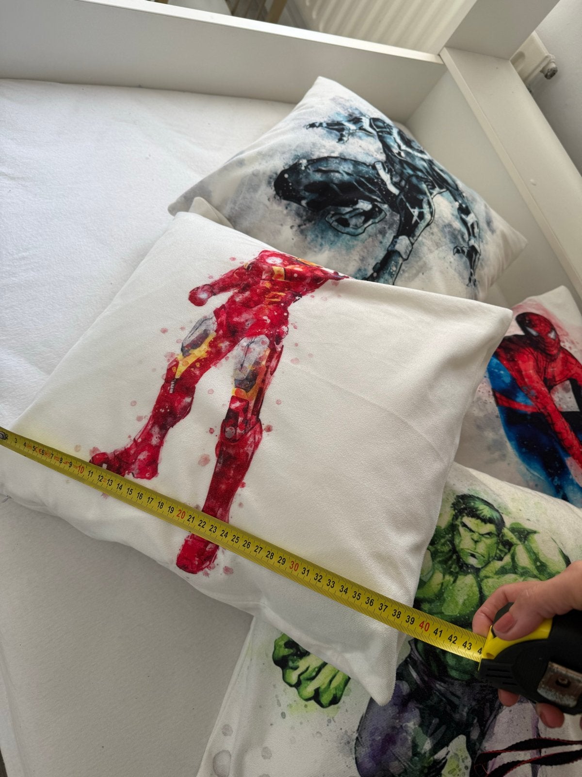 Marvel Superhelden Kussenset - Iron Man, Hulk, Spiderman, Ophalen, Gebruikt, Overige kleuren, Vierkant
