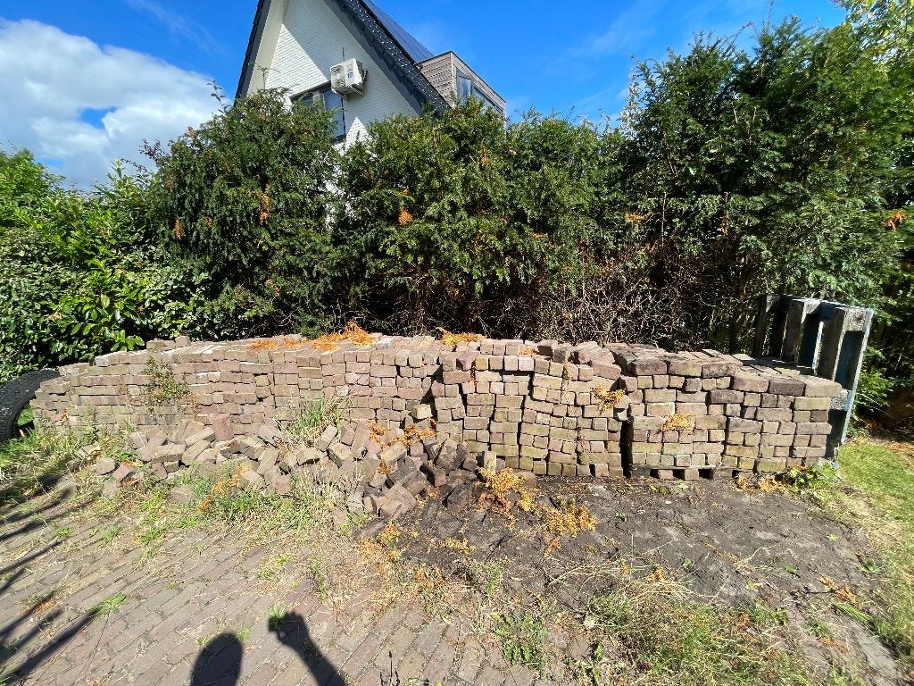 Straatbakstenen (9,5x19,5) 1600 stuks / 30m2 te koop, Tuin en Terras, Tegels en Klinkers, Ophalen, Gebruikt, Keramiek, Klinkers