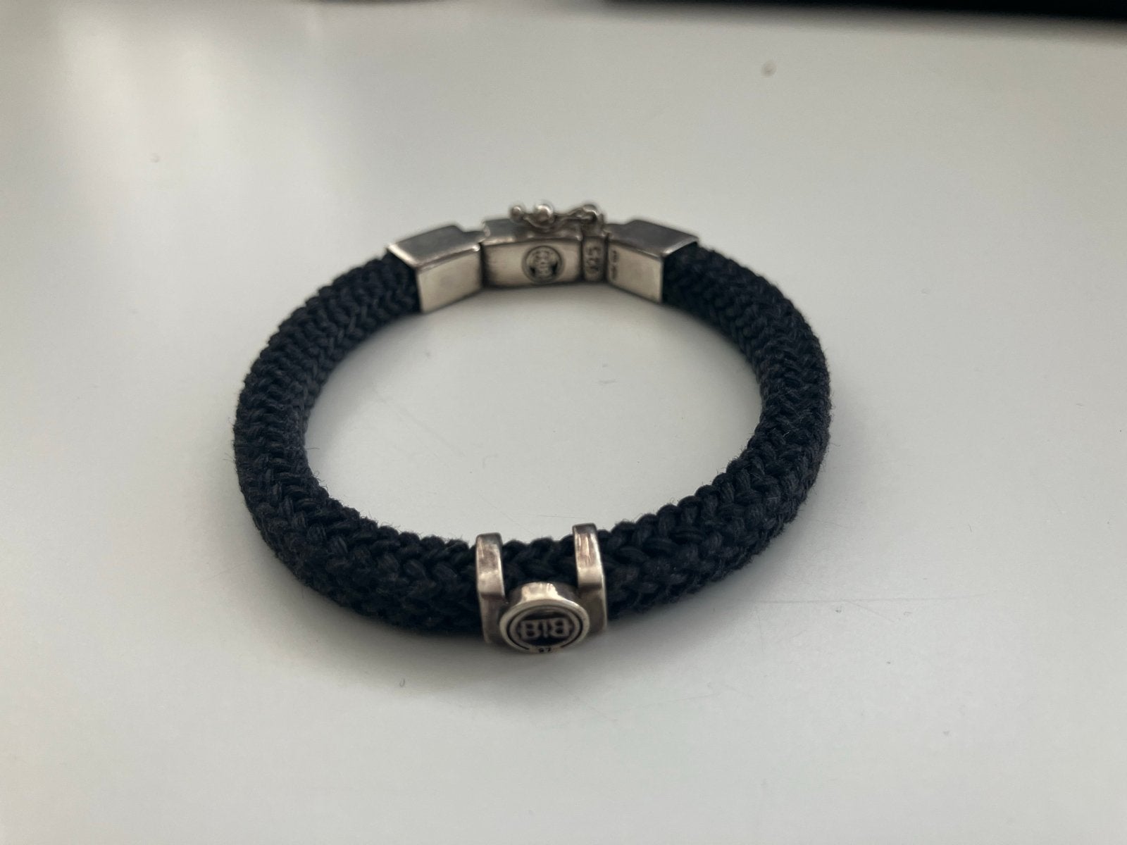 Buddha to Buddha DENISE CORD BLACK armband 17 cm, Ophalen of Verzenden, Zo goed als nieuw, Zwart, Zilver