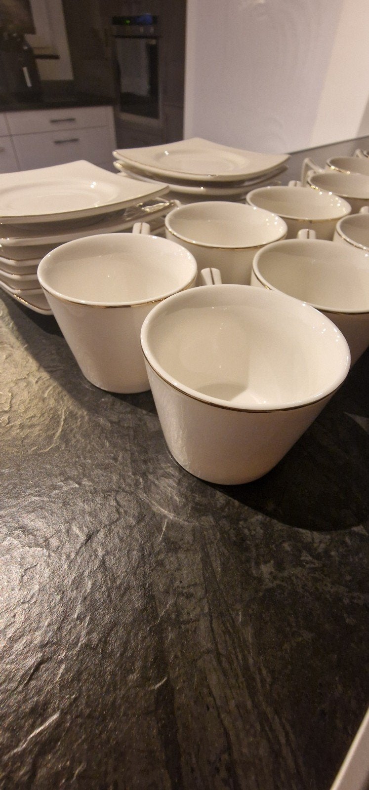 Karaca Koffie Set 12 Personen - Splinternieuw, Nieuw, Ophalen of Verzenden, Overige stijlen, Kop(pen) en/of Schotel(s)