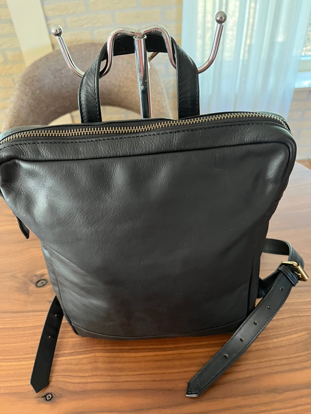 Leren rugtas, rugtas, Sieraden, Tassen en Uiterlijk, Tassen | Rugtassen, Ophalen of Verzenden, Nieuw, Overige merken, 30 tot 45 cm