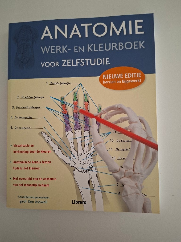 Anatomie werk- en kleurboek voor zelfstudie, Boeken, Ophalen of Verzenden, Zo goed als nieuw, Overige niveaus, Overige vakken