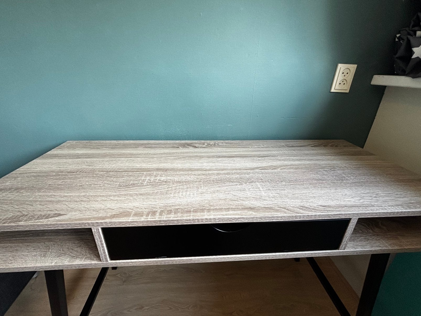 Industireel bureau, Ophalen, Zwart, Gebruikt, 120 cm