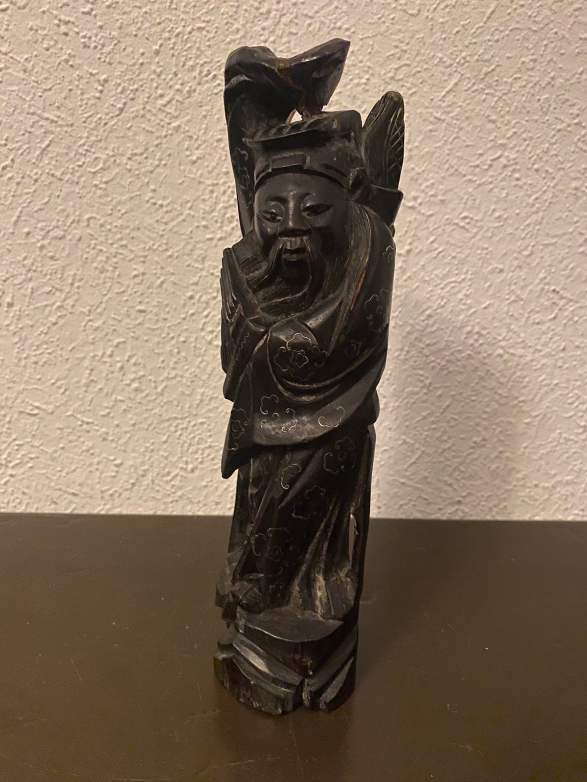 Hard houten houtsnijwerk van Chinese man in gewaad, Ophalen of Verzenden