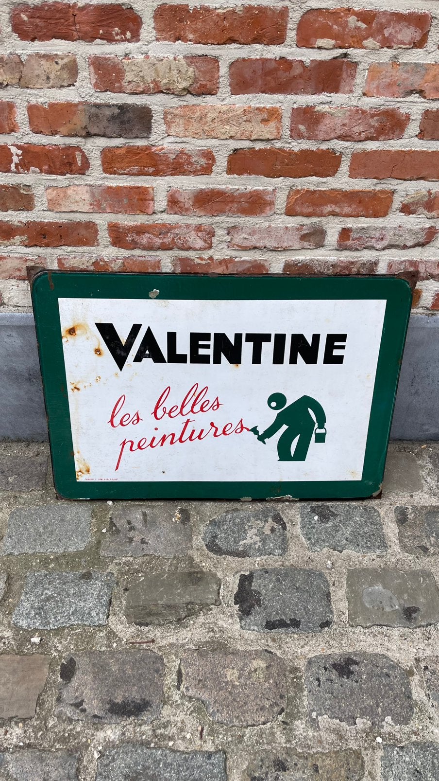 Emaille bord Valentine, Verzamelen, Merken en Reclamevoorwerpen, Ophalen of Verzenden, Zo goed als nieuw, Reclamebord