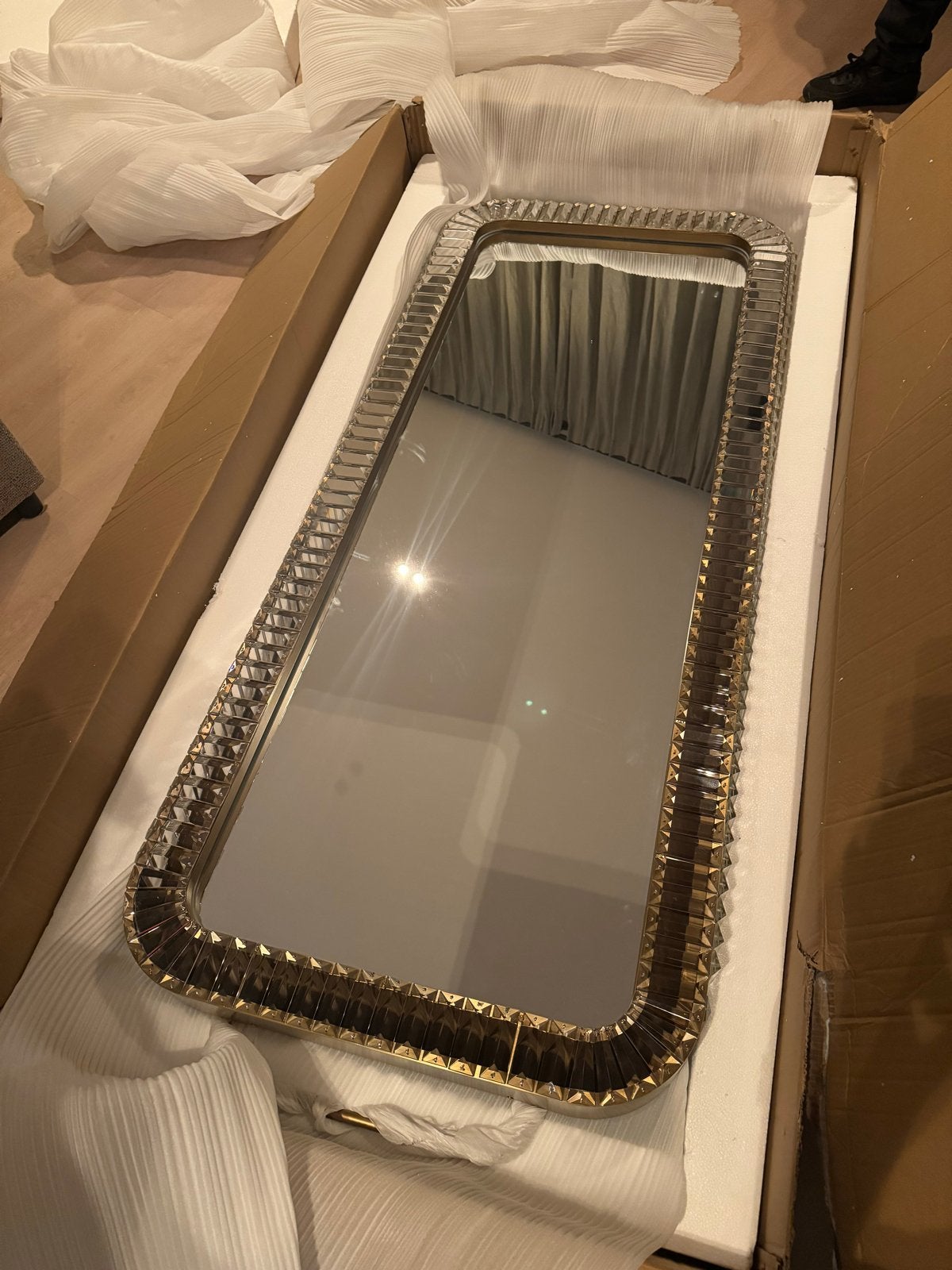 Richmond Spiegel Kahlo met licht - Nieuwstaat, Huis en Inrichting, Woonaccessoires | Spiegels, Ophalen, Nieuw, 150 tot 200 cm