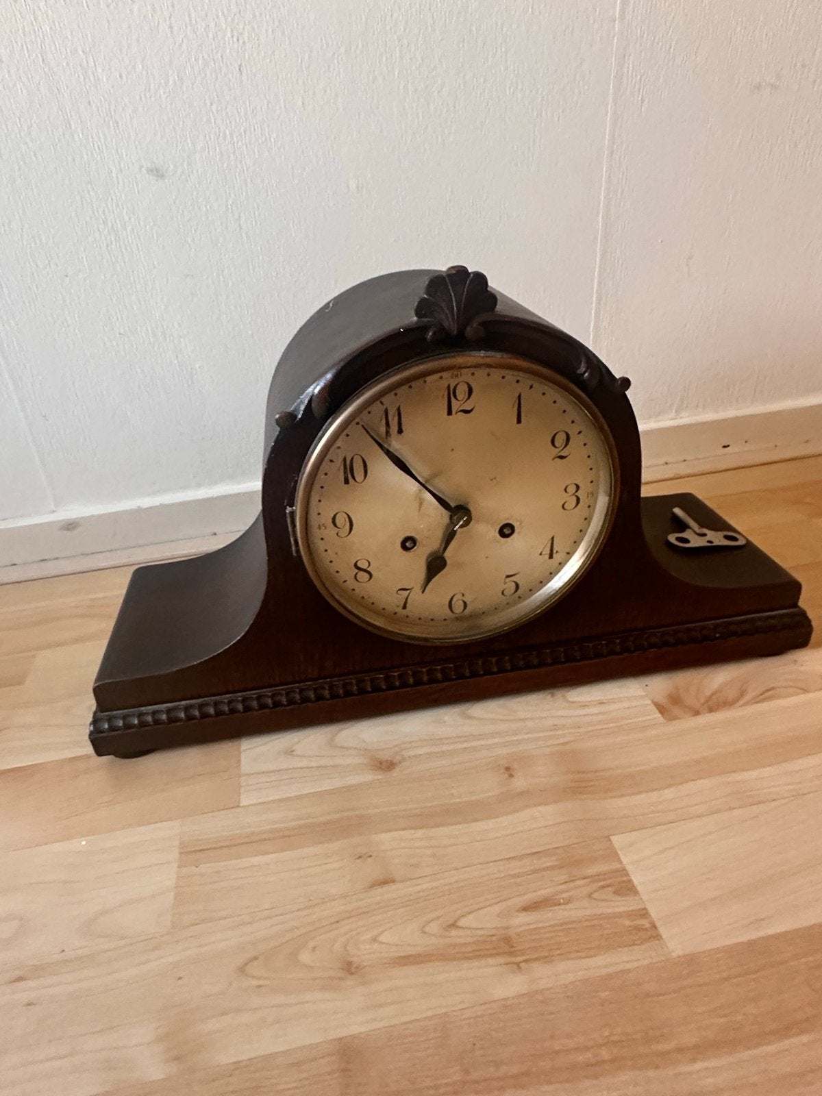 Antieke schoorsteenklok - Houten mantelklok, Antiek en Kunst, Antiek | Klokken, Ophalen