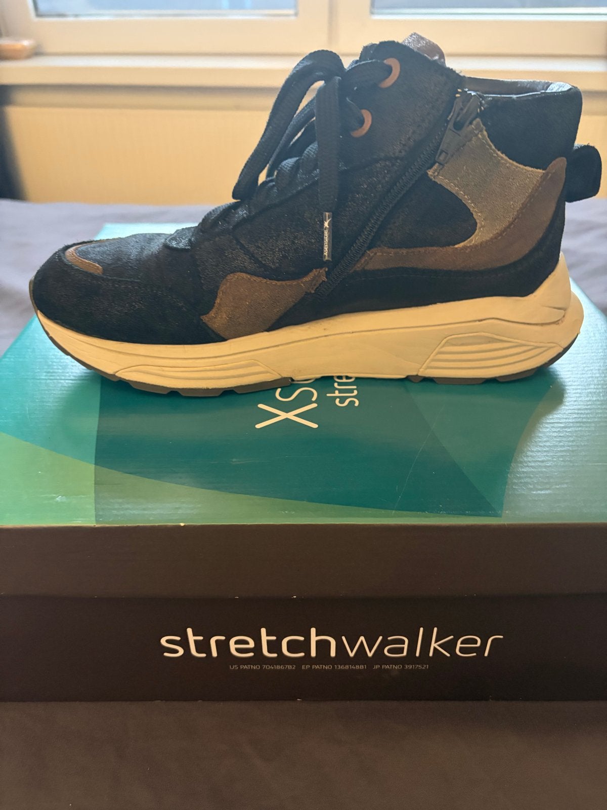 Xsensible Stretchwalker sneakers mt 39, Verzenden, Gedragen, Zwart, Sneakers of Gympen