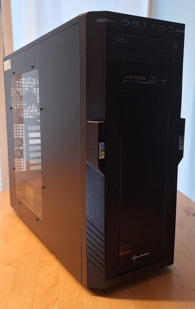 Sharkoon T28 behuizing green edition ATX, Computers en Software, Computerbehuizingen, Ophalen, Gebruikt